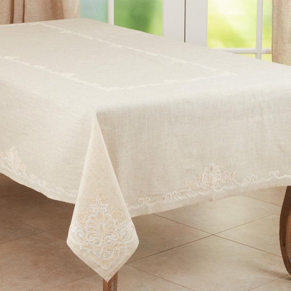 Saro Lifestyle SARO  Elegant Tablecloth with Embroidered Design 9002.N67140B